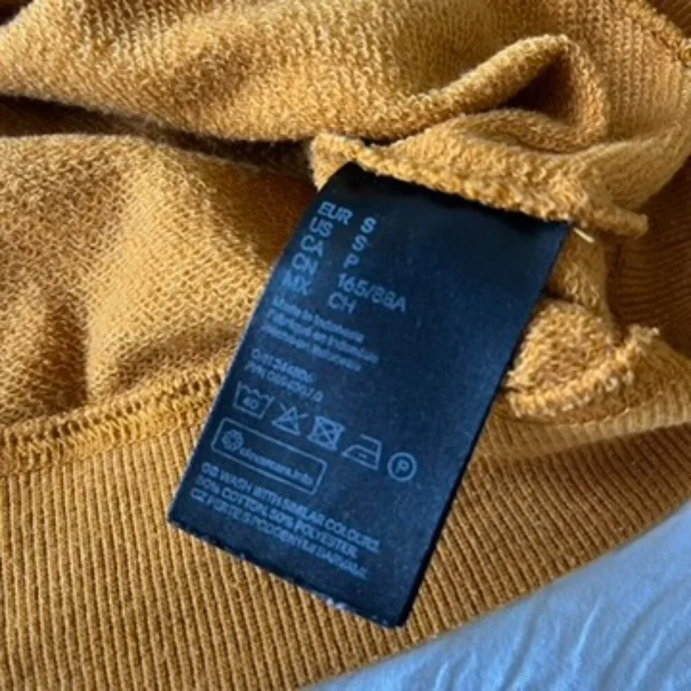 Divided Mustard Yellow Disney Mickey Mouse Long Sleeve Pullover Sweatshirt - Picture 5 of 7